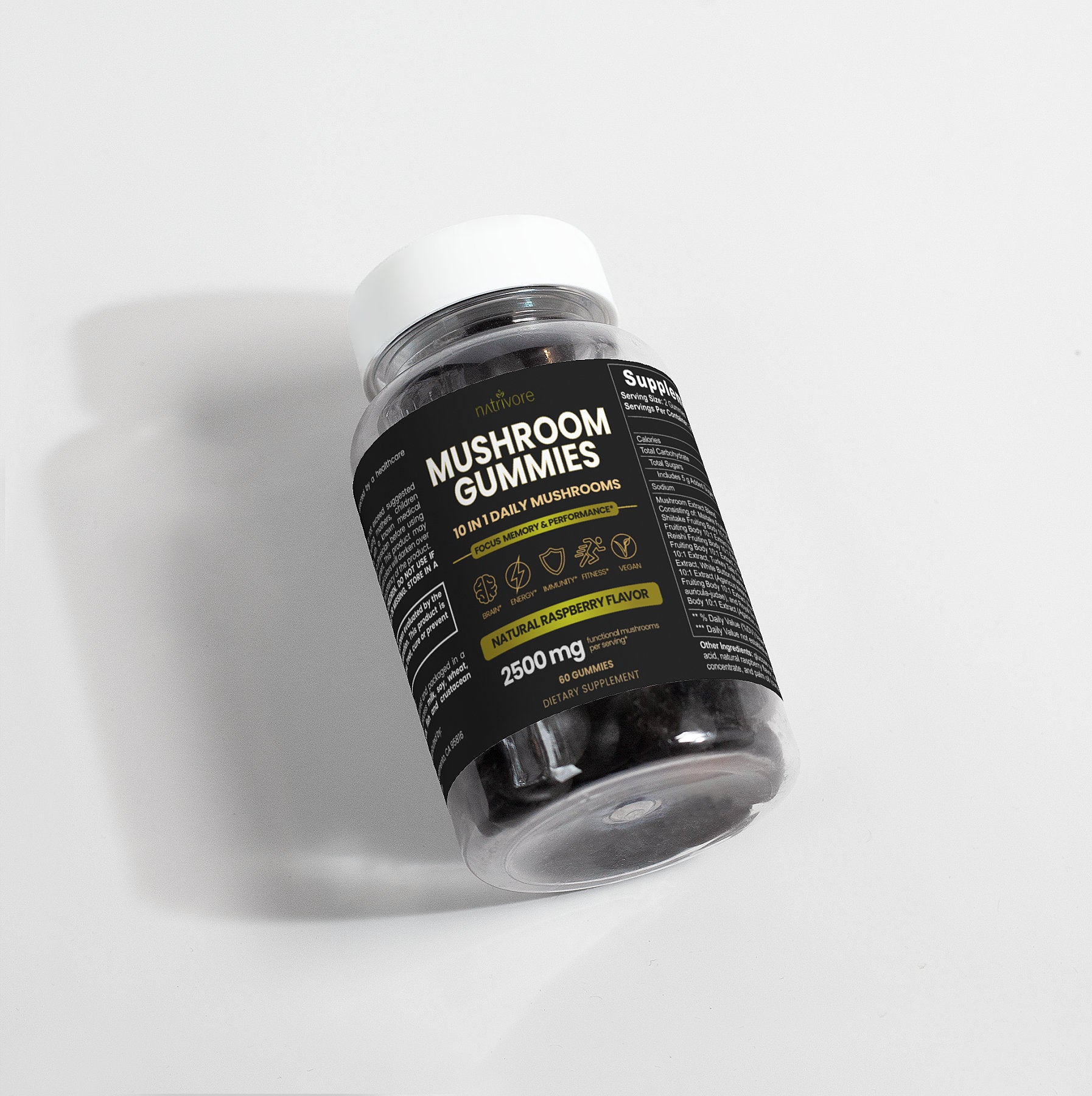 10-in-1 Mushroom Complex Gummies For Focus, Cognition, Health, & Performance